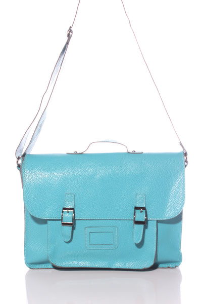 MOANA RD (LN) Large floral lined satchel - Aqua!
