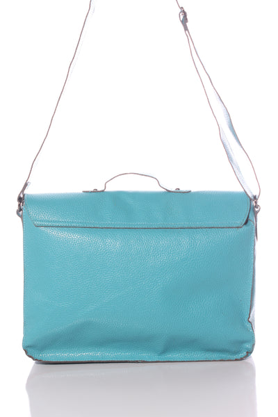 MOANA RD (LN) Large floral lined satchel - Aqua!