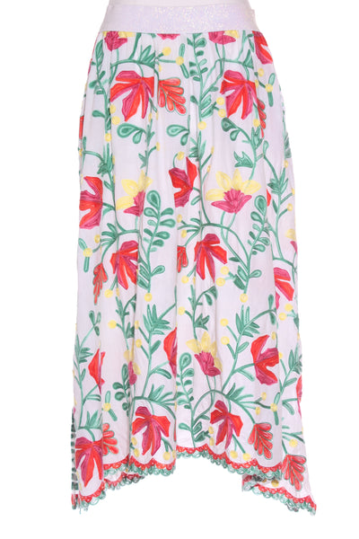 CURATE By Trelise - Embroidered floral cotton midi skirt! 12-14
