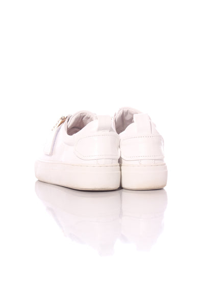 ALFIE & EVIE - Diamonte buckle leather platform sneakers! 40