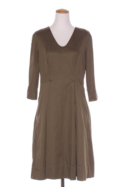 WILSON TROLLOPE - Cotton poplin pleat dress + pockets! 14