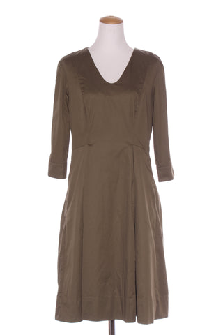 WILSON TROLLOPE - Cotton poplin pleat dress + pockets! 14