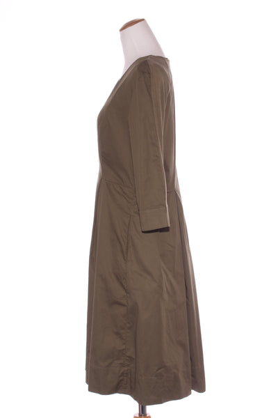 WILSON TROLLOPE - Cotton poplin pleat dress + pockets! 14