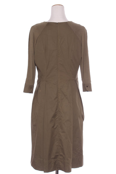 WILSON TROLLOPE - Cotton poplin pleat dress + pockets! 14