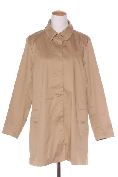 CAPTURE (BN) Polka dot lined cotton coat - Beige! 16