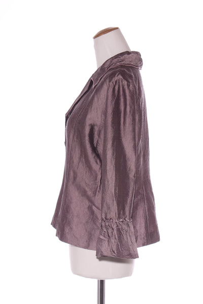 VERGE - Vintage mauve dupion cross dye silk jacket! 14