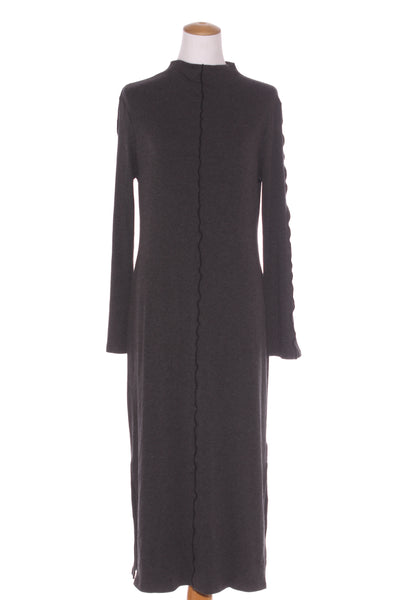 MOOCHI 6&7 (BN) Hush rib midi dress - Charcoal! 12