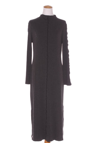 MOOCHI 6&7 (BN) Hush rib midi dress - Charcoal! 12