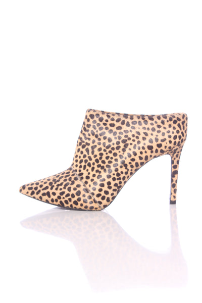 HEY MONDAY (LN) Pony fur leopard booties! 40