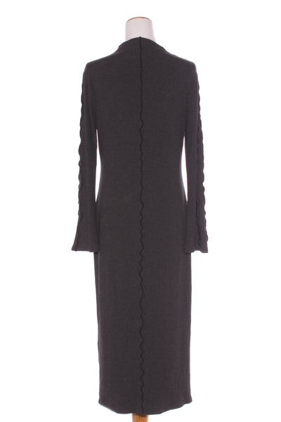 MOOCHI 6&7 (BN) Hush rib midi dress - Charcoal! 12