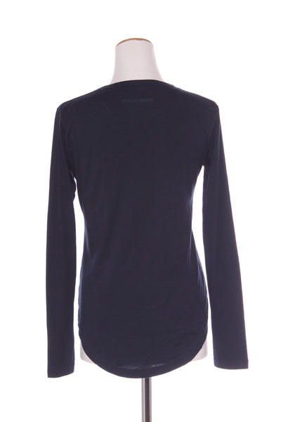 STELLA & GEMMA - Cream star scoop hem L/S tee - Navy! 8-10