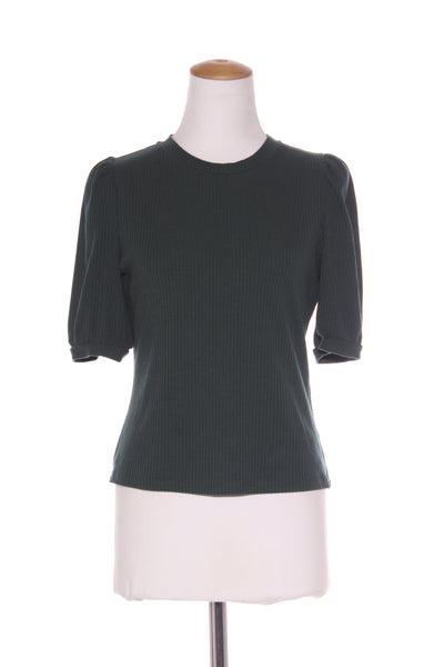 FOREVER NEW - Rib knit puff sleeve tee - Emerald! 10-12