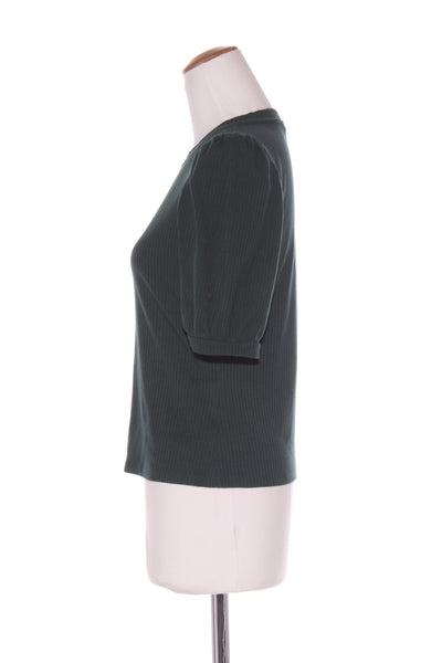 FOREVER NEW - Rib knit puff sleeve tee - Emerald! 10-12