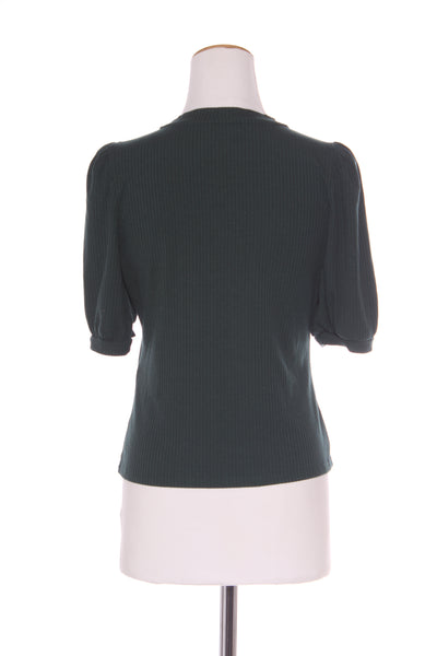 FOREVER NEW - Rib knit puff sleeve tee - Emerald! 10-12