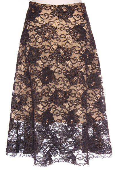 WILSON TROLLOPE (NZ) Gilded lace A line skirt! 10