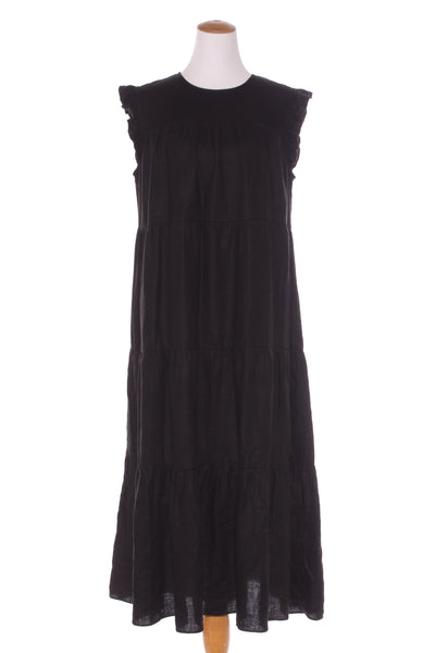 ADORNE - Frill sleeve linen tiered maxi dress! 10-12