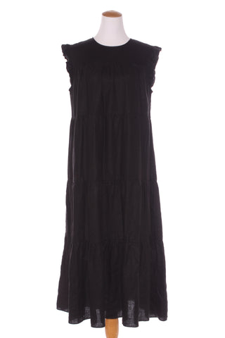 ADORNE - Frill sleeve linen tiered maxi dress! 10-12