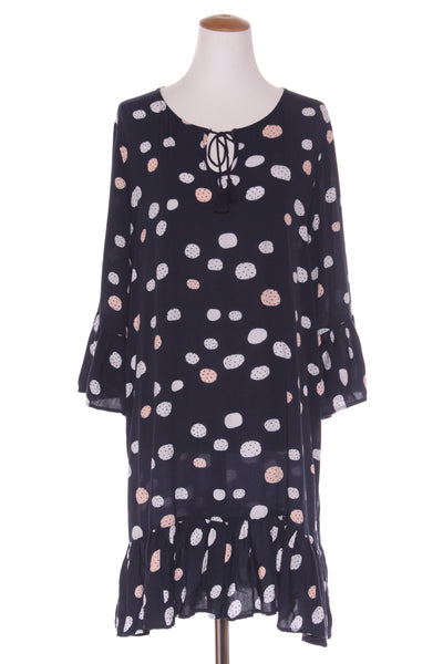 ELM - Spotted navy flare sleeve dress! 14