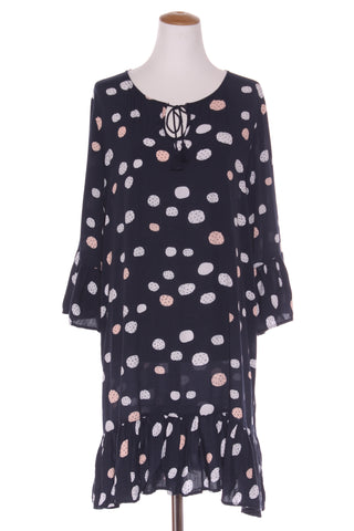 ELM - Spotted navy flare sleeve dress! 14