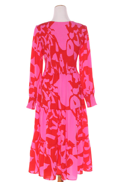 LEONI (BN) "Phoenix" L/S dress - Red floral! 12