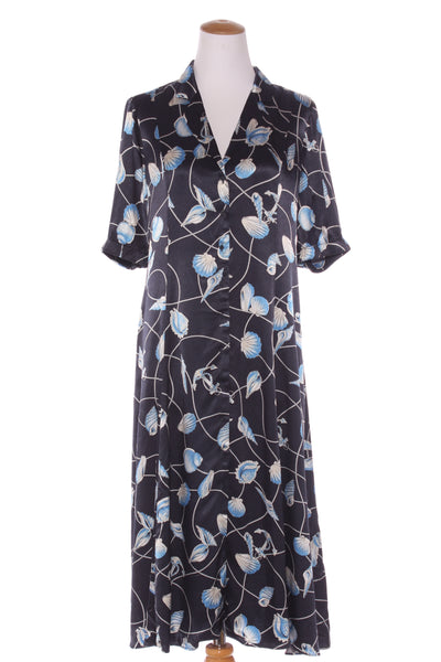 COUNTRY ROAD "Shell print" viscose satin midi dress! 14