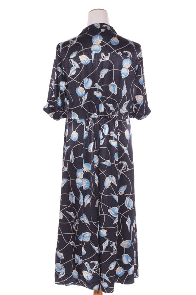 COUNTRY ROAD "Shell print" viscose satin midi dress! 14