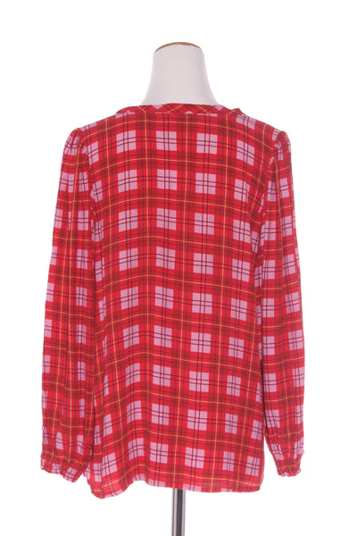 BRIARWOOD - Plaid Addison blouse - Red/lilac! 14