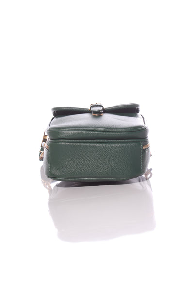 (LN) Faux leather crossbody bag - Forest green!