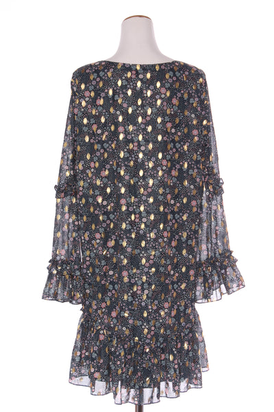 CHARLO - Floral + gold foil print dress! 16