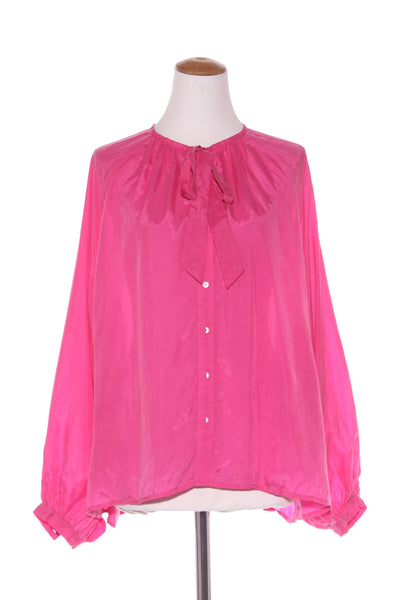 MAX - Silky cupro billow sleeve tie neck blouse! 16