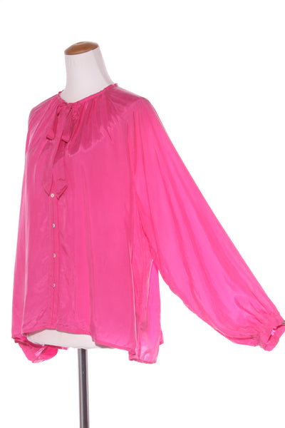 MAX - Silky cupro billow sleeve tie neck blouse! 16