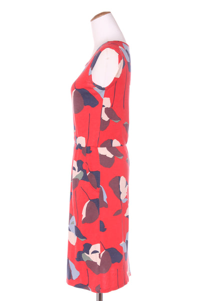 BODEN - Red floral jersey dress! 6-8