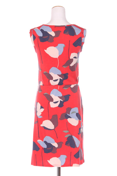 BODEN - Red floral jersey dress! 6-8