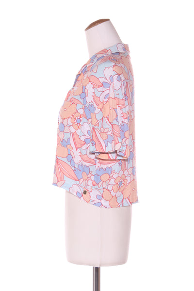 ROXY - Floral crop shelly beach shirt! 8-10