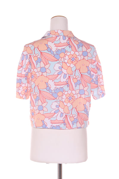 ROXY - Floral crop shelly beach shirt! 8-10