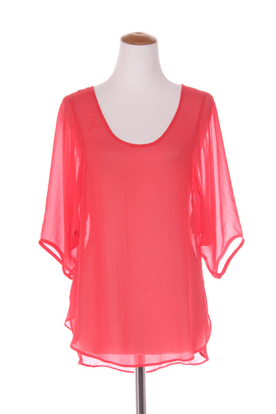 BETTY MONROE (NZ) Coral chiffon top! 10-12
