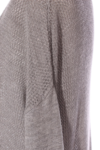 STORM - Silver metallic mesh knit cardi! 12-14