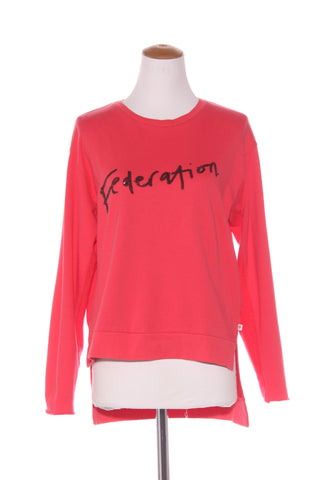 FEDERATION - Sequin logo hi-low sweater! 10-12