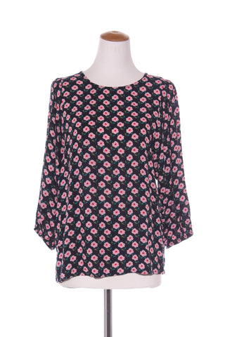 KETZ-KE - Pink pansy billow sleeve top! 8-10