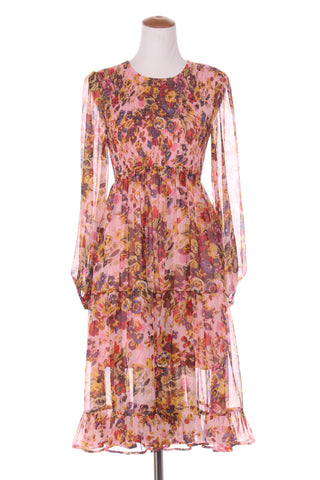AUGUSTINE - Shirred floral midi dress! 8-10