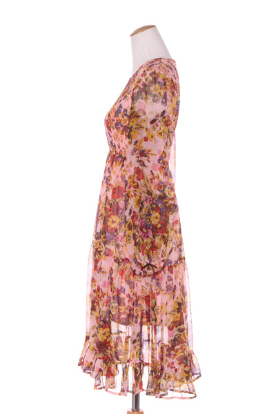 AUGUSTINE - Shirred floral midi dress! 8-10