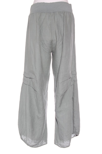 JOHN P (GR) Linen pleated angled hem Tracy pant! 12-14