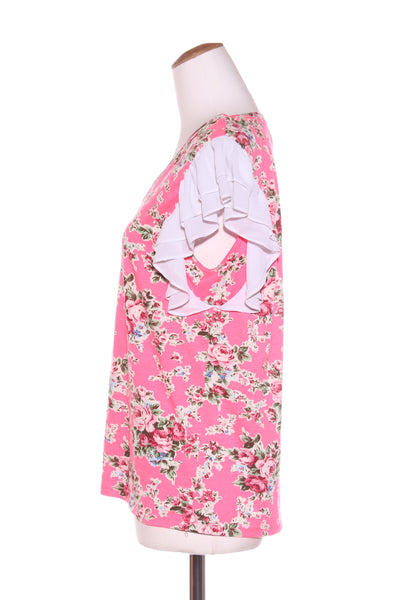 CHARLO 'V' neck ruffle sleeve floral top! 14