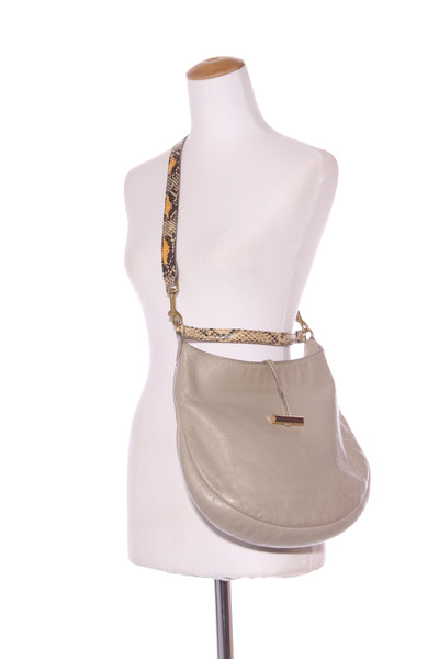 DEADLY PONIES "Mr Finch Luxe" Python Print Handle Hobo Leather bag!