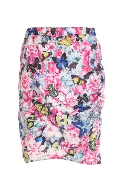 CHARLO (BN) Butterfly + floral print meow skirt! 12