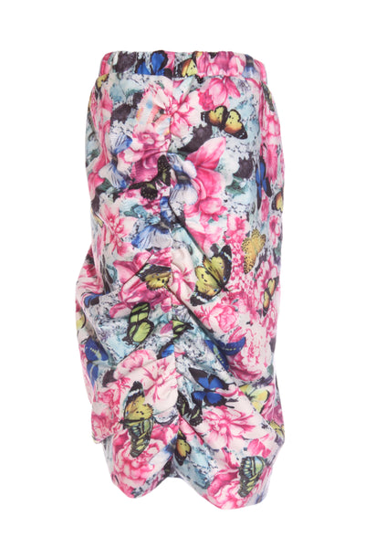 CHARLO - Floral + butterfly print meow skirt! 14