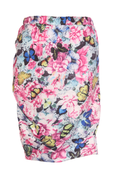 CHARLO - Floral + butterfly print meow skirt! 14