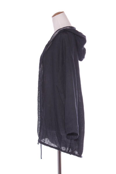 THE LINO LOUNGE (ITA) Metallic trim linen hooded jacket! 10-16