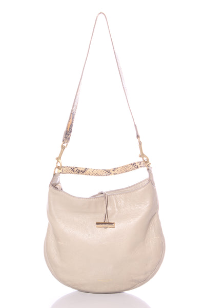 DEADLY PONIES "Mr Finch Luxe" Python Print Handle Hobo Leather bag!