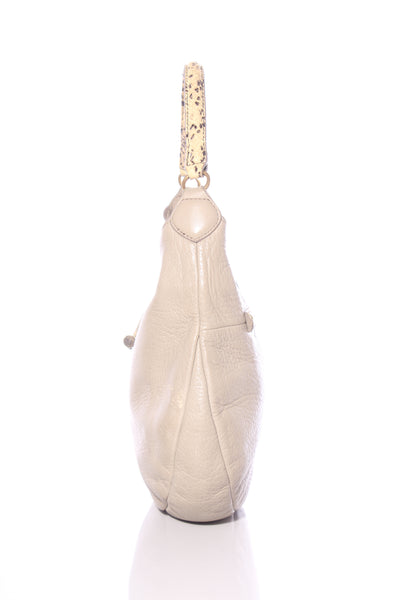 DEADLY PONIES "Mr Finch Luxe" Python Print Handle Hobo Leather bag!